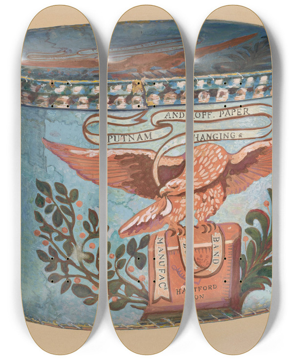 Triptych art skateboard deck of Arsen Maralian Bandbox_1 by Arsen Maralian