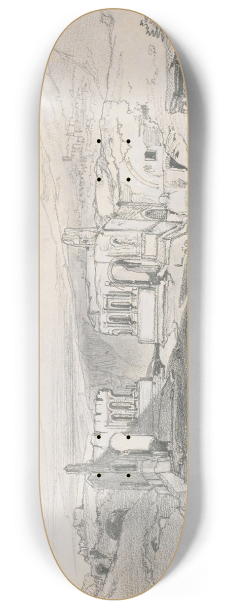 Edward Lear - The Amphitheatre, Taormina, Sicily 8.25 inch art skate deck