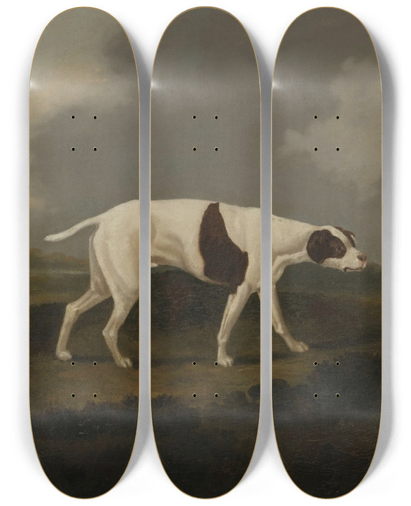 Triptych art skateboard deck of Edwin Cooper On The Scent by Edwin Cooper (1785-1833)