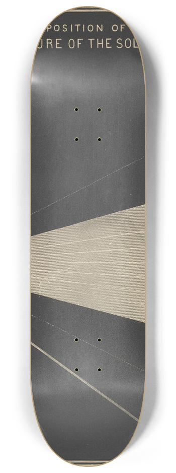 Edward Livingston Youmans - Plate XIII: Decomposition of Light:Structure of the Solar Rays 8.25 inch art skate deck