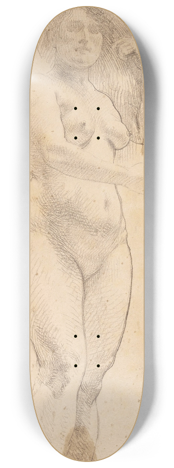 Albert Besnard - Etude de femme pour La Plastique, plafond du vestibule du Petit Palais 8.25 inch art skate deck