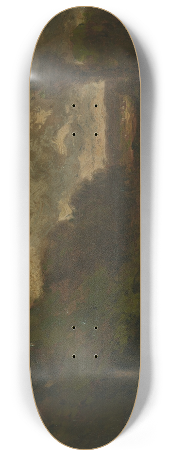 Edward Mitchell Bannister - Untitled (landscape with cows and trees) 8.25 inch art skate deck