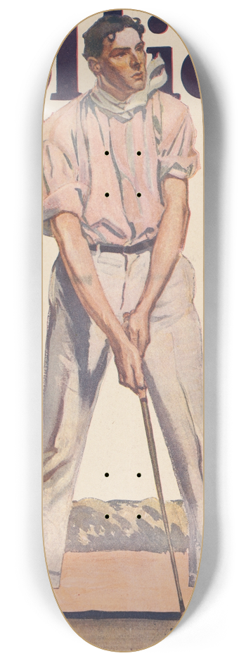 Edward Penfield - Colliers. Fore! 8.25 inch art skate deck