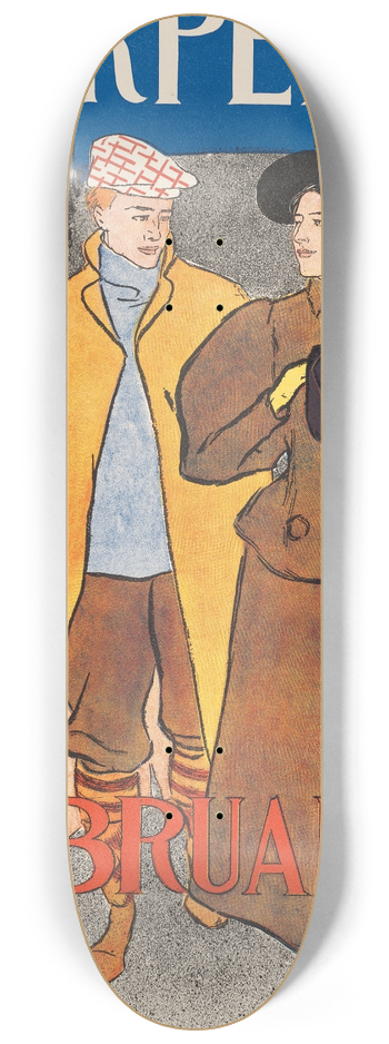 Edward Penfield - Harpers February 8.25 inch art skate deck