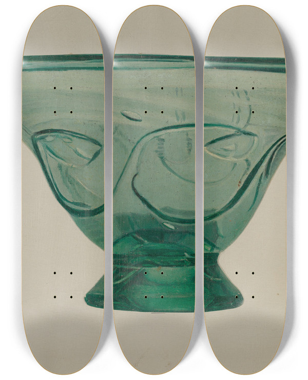 Triptych art skateboard deck of American 20Th Century Bowl_1 by American 20Th Century