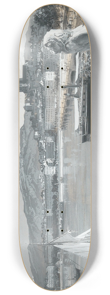 Edward Theodor Compton - View of Geneva 8.25 inch art skate deck