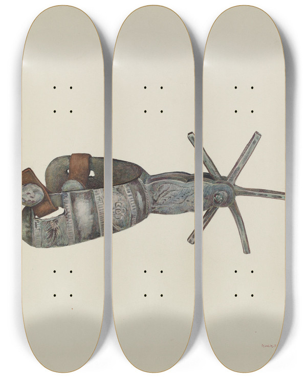 Triptych art skateboard deck of Robert Wr Taylor Spur_7 by Robert W R Taylor (20-)