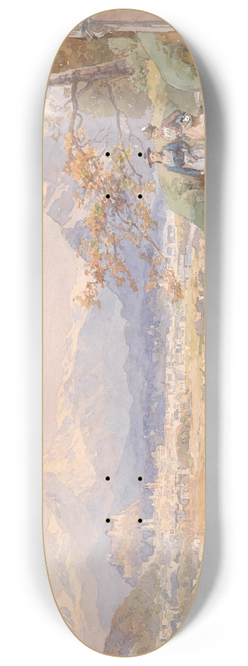 Edward Theodore Compton - Blick ber die Stadt Salzburg 8.25 inch art skate deck