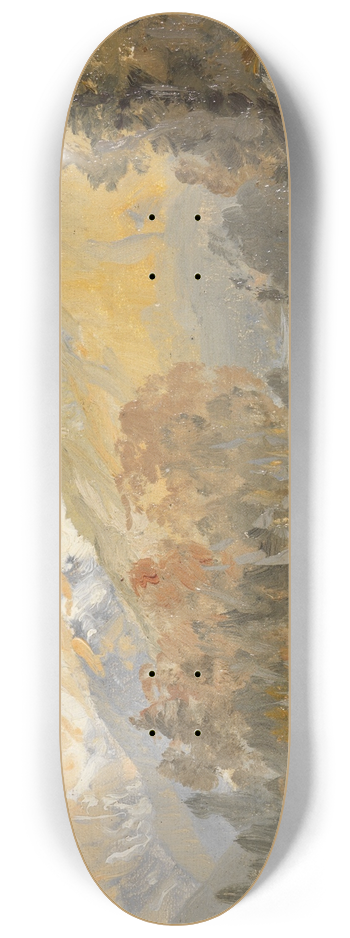 Edward Theodore Compton - Herbstliche Voralpenlandschaft (Studie) 8.25 inch art skate deck
