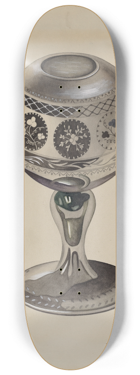 Edward White - Mirrored Glass Vase 8.25 inch art skate deck