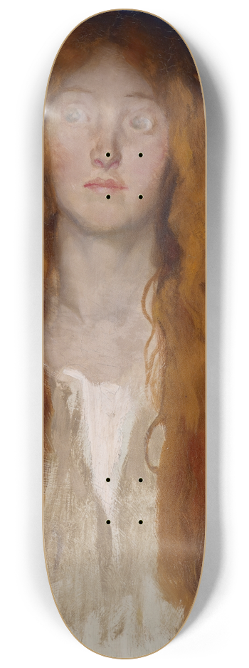 Edwin Austin Abbey - Figure Study of Ophelia, for The Play Scene, Hamlet, Act III, Scene II 8.25 inch art skate deck