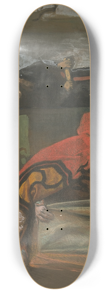 Edwin Austin Abbey - Hamlet; Now might I do it, Act III, Scene 3,Hamlet 8.25 inch art skate deck