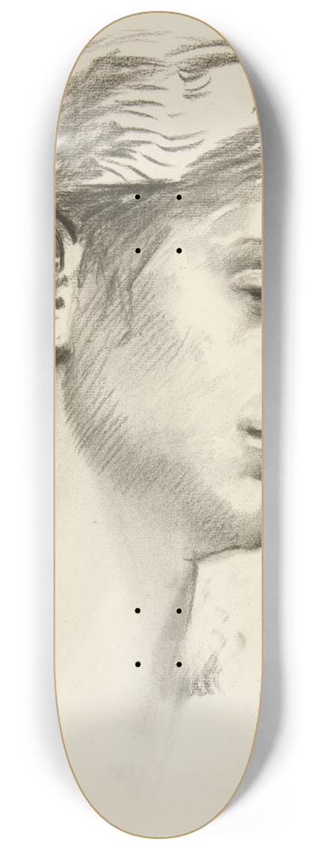 Edwin Austin Abbey - Portrait of a YoungWoman 8.25 inch art skate deck