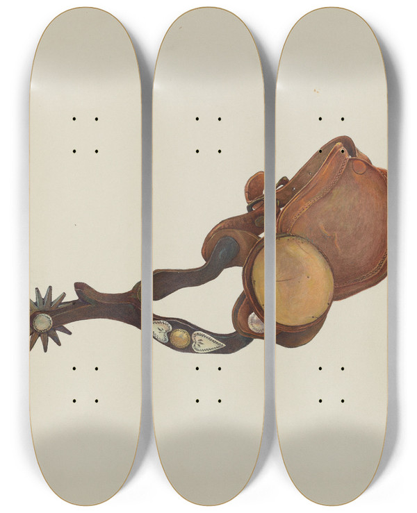 Triptych art skateboard deck of Robert Wr Taylor Spur_9 by Robert W R Taylor (20-)