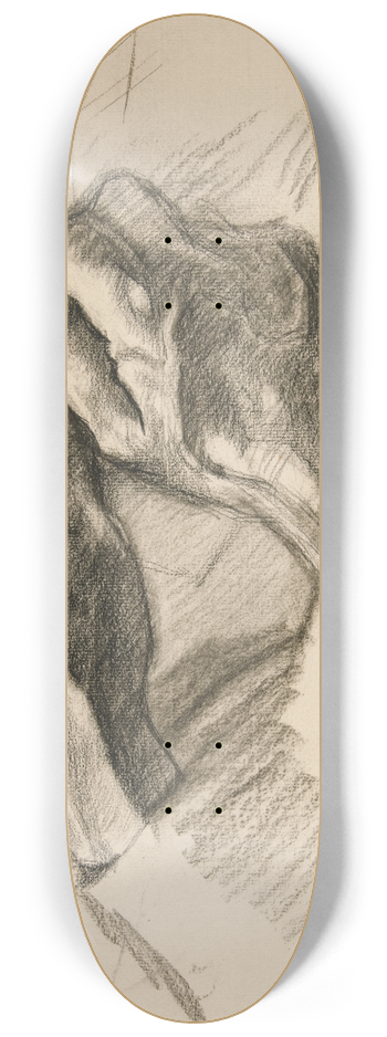 Edwin Austin Abbey - Sketch of twohands 8.25 inch art skate deck