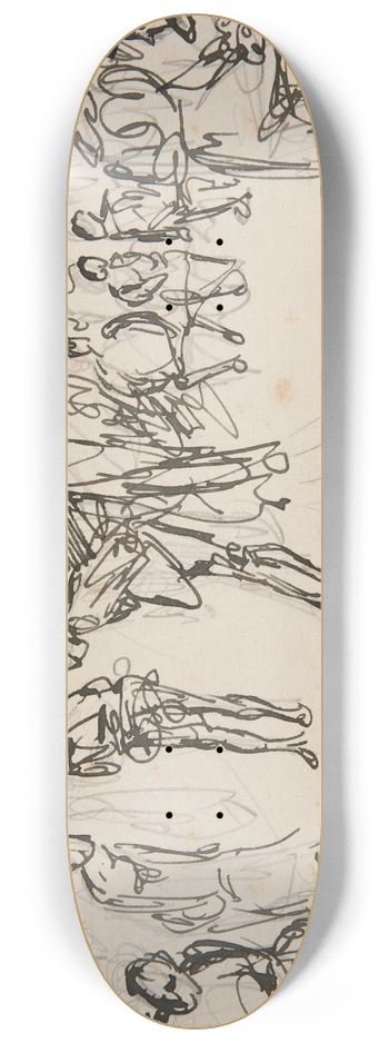 Edwin Austin Abbey - Study for a MatrimonialSpeculation 8.25 inch art skate deck