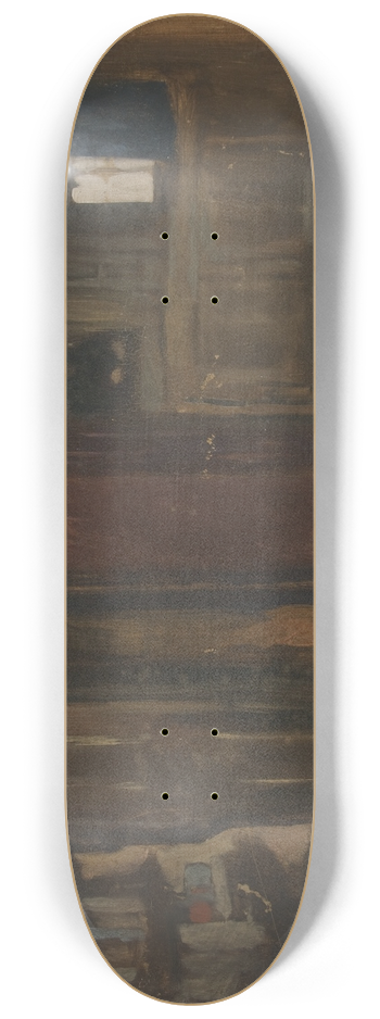 Edwin Austin Abbey - Study of aninterior 8.25 inch art skate deck