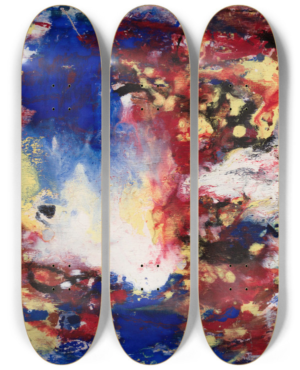 Triptych art skateboard deck of Lola Liivat Kompositsioon_1 by Lola Liivat (1928)