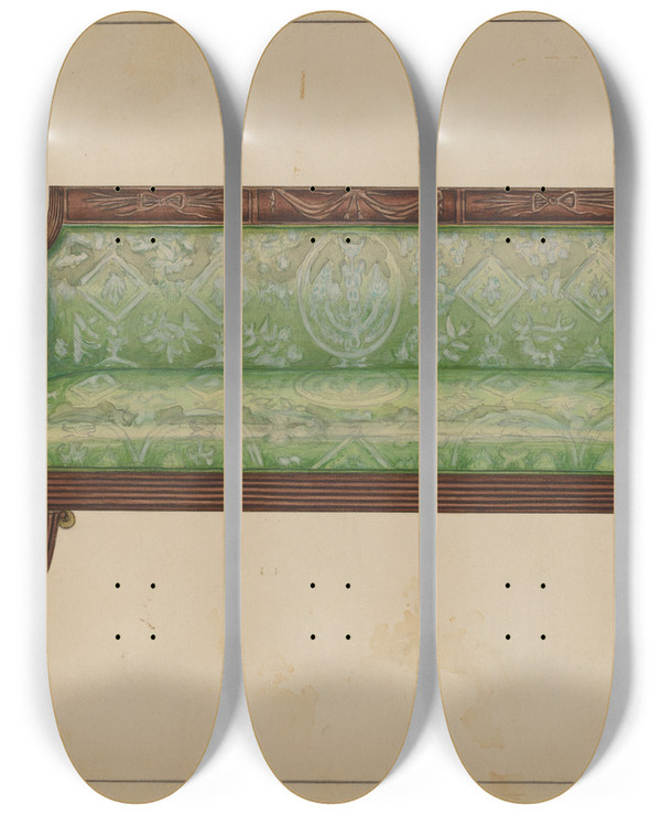 Triptych art skateboard deck of Nicholas Gorid Sofa_5 by Nicholas Gorid (20-)
