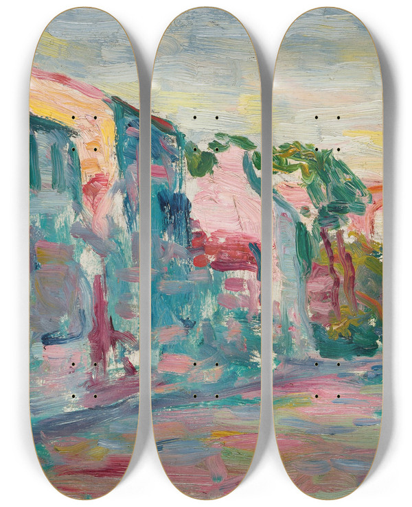 Triptych art skateboard deck of Albert Marquet Arcueil by Albert Marquet (1875-1947)