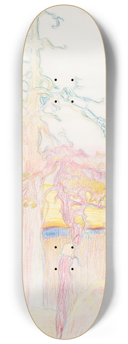 Eero Jrnefelt - Pine Tree in Wilderness 8.25 inch art skate deck