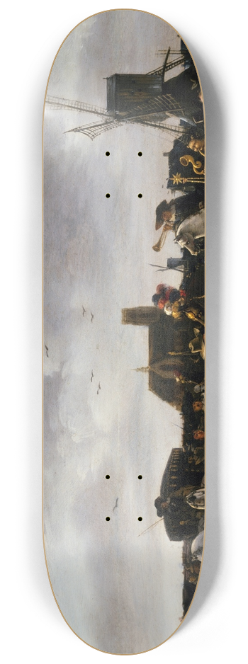 Egbert van der Poel - A Skating Scene 8.25 inch art skate deck