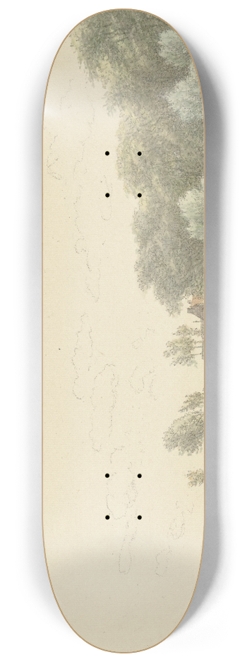 Egbert van Drielst - Landschap in de omgeving van Wageningen 8.25 inch art skate deck
