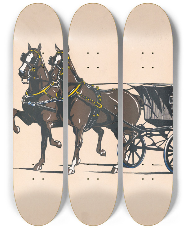 Triptych art skateboard deck of Fred Tolman Champions by Fred Tolman (19-20-)