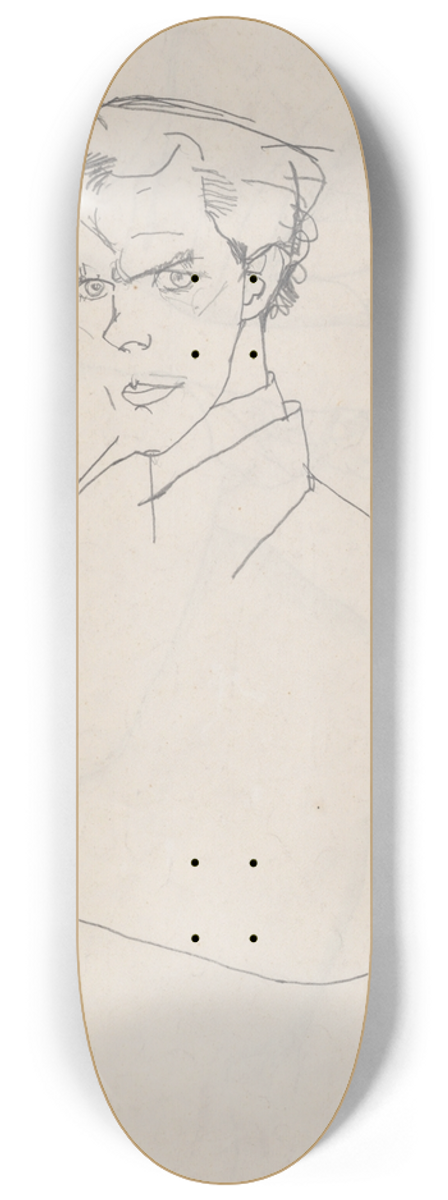 Egon Schiele - Bildnis des Pianisten Roderick Mackey 8.25 inch art skate deck