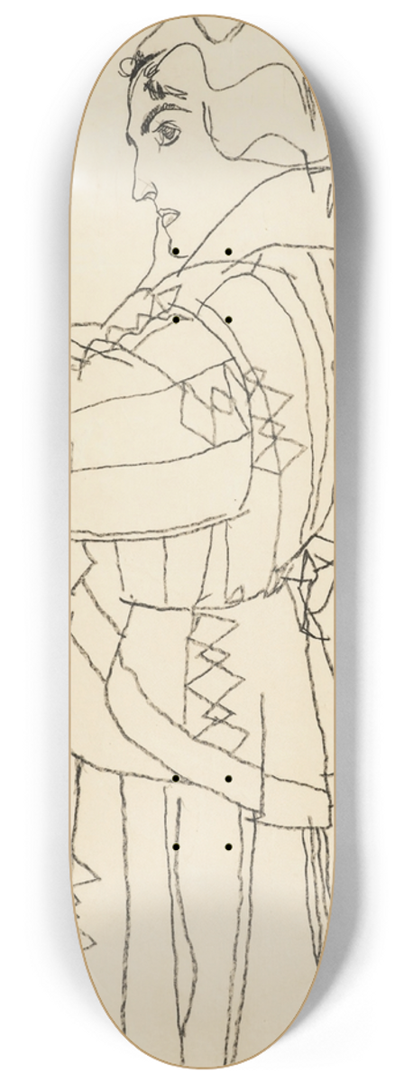 Egon Schiele - Friederike Maria Beer 8.25 inch art skate deck