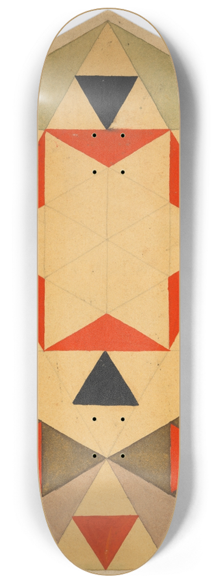 Egon Schiele - Geometrische Studie (Schlerarbeit) 8.25 inch art skate deck