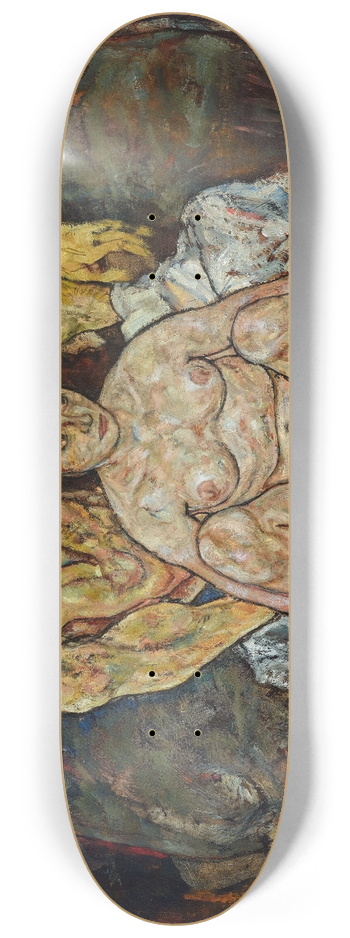 Egon Schiele - Kauerndes Menschenpaar (Die Familie) 8.25 inch art skate deck