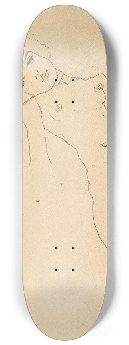 Egon Schiele - Masturbierendes Mdchen 8.25 inch art skate deck