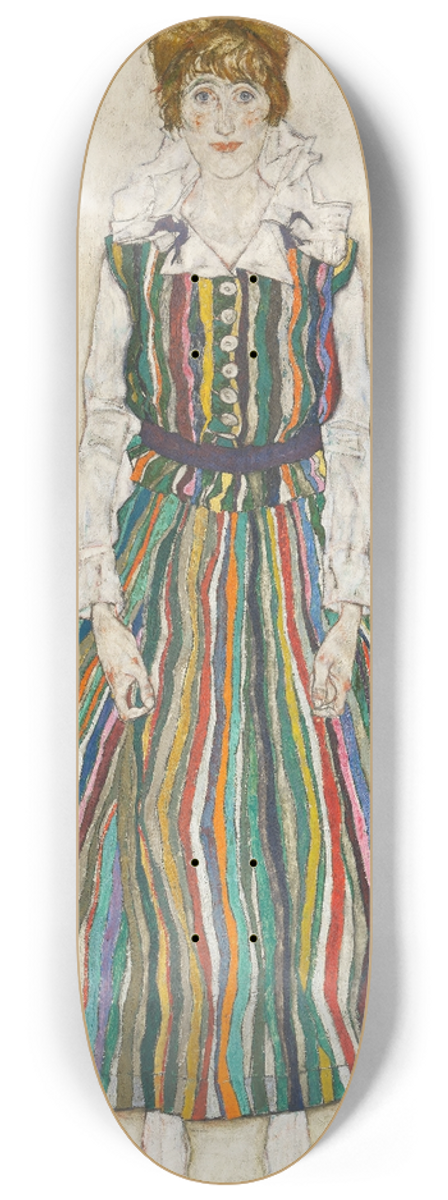 Egon Schiele - Portrait Of Edith (The Artists Wife) 8.25 inch art skate deck