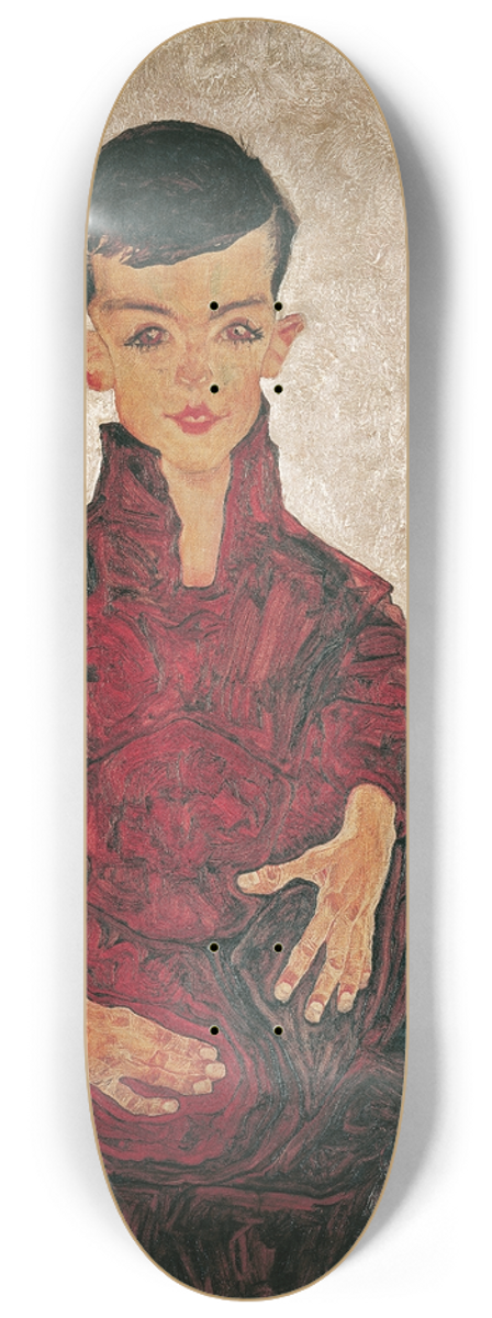 Egon Schiele - Reinerbub (Bildnis Herbert Reiner) 8.25 inch art skate deck