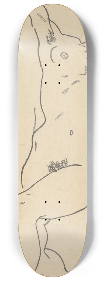 Egon Schiele - Torso of a Nude 8.25 inch art skate deck