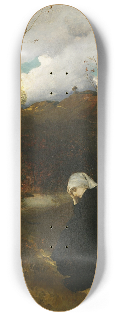 Eilif Peterssen - Andante. Autumn Evening at Ask 8.25 inch art skate deck