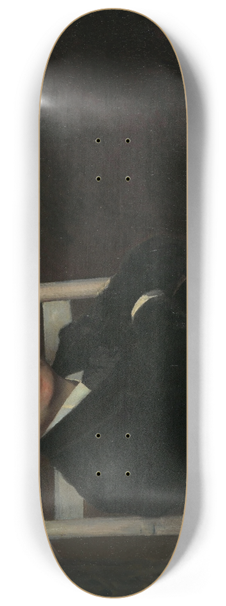 Eilif Peterssen - Portrait of the Composer Edvard Grieg 8.25 inch art skate deck