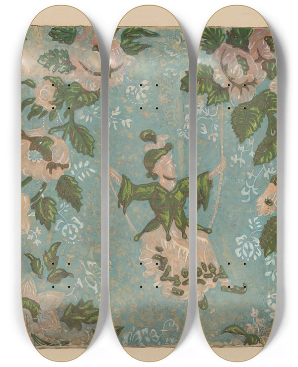 Triptych art skateboard deck of David Dorfman Bandbox by David Dorfman