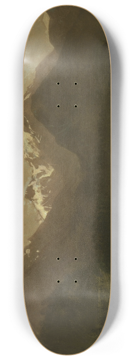 Albert Bierstadt - Untitled (mountains and lake) 8.25 inch art skate deck