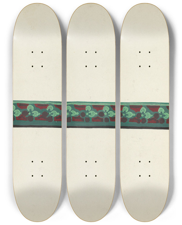 Triptych art skateboard deck of Paul Farkas Wallpaper Border by Paul Farkas