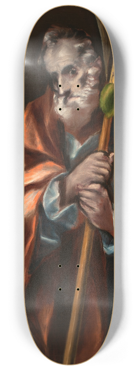 El Greco (Domenikos Theotokopoulos) - Apostle St Thaddeus (Jude) 8.25 inch art skate deck