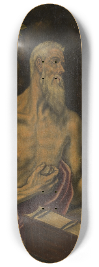 El Greco (Domenikos Theotokopoulos) - St Jerome in Penitence 8.25 inch art skate deck