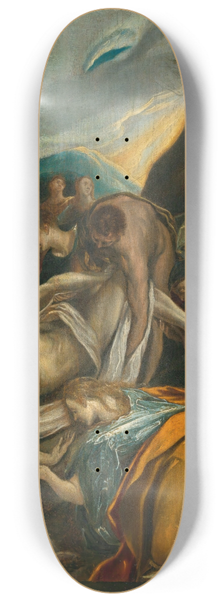 El Greco (Domenikos Theotokopoulos) - The Entombment Of Christ 8.25 inch art skate deck