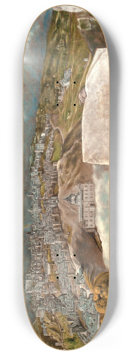 El Greco (Domenikos Theotokopoulos) - View and Plan of Toledo 8.25 inch art skate deck
