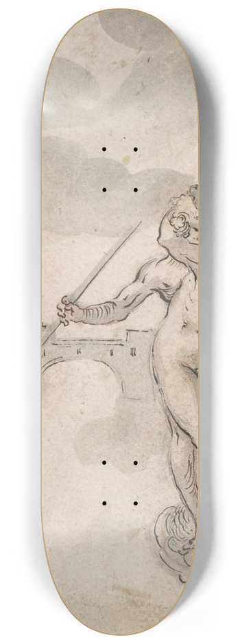Elias Wolff the Elder - Neptune and Amphitrite 8.25 inch art skate deck