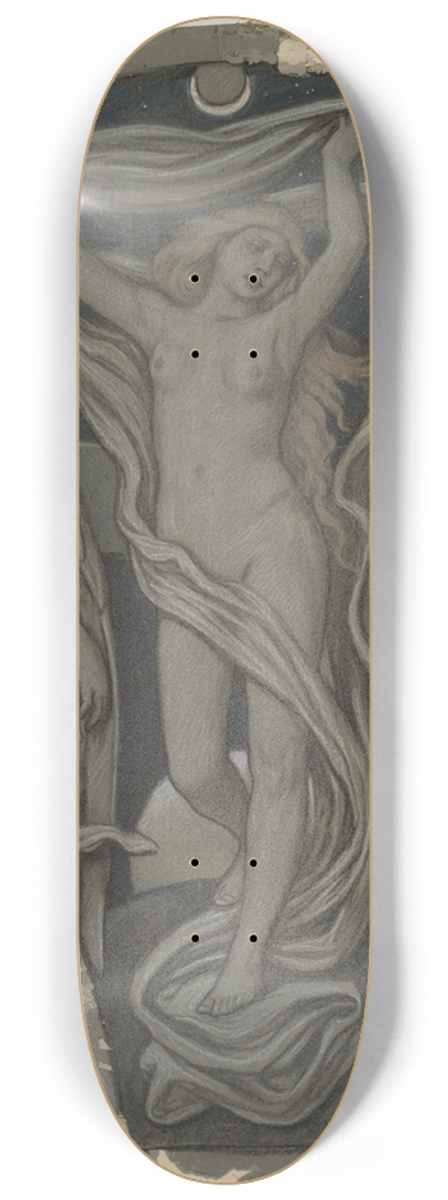Elihu Vedder - Cartoon for Luna 8.25 inch art skate deck