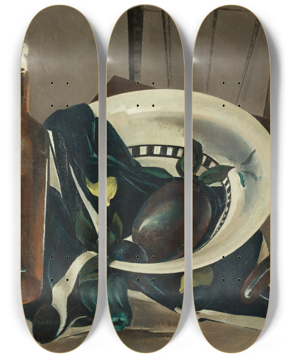Triptych art skateboard deck of Preston Dickinson Still Life_2 by Preston Dickinson (1891-1930)