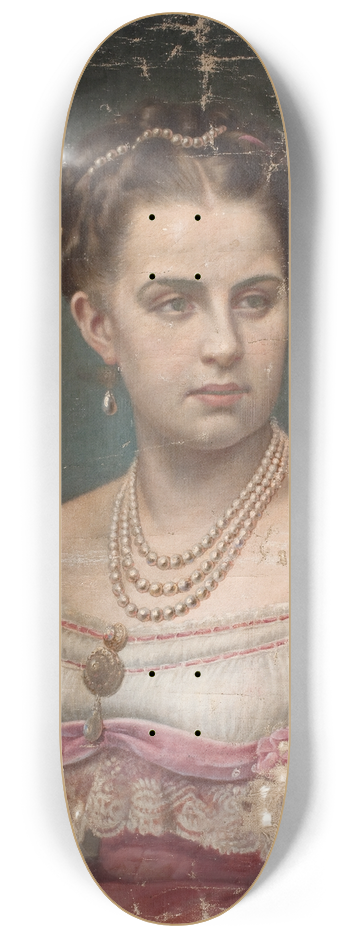 Elisabeth Jerichau Baumann - Dronning Olga af Grkenland 8.25 inch art skate deck