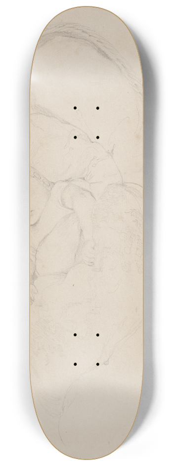 Elisabeth Jerichau Baumann - Et barn i sin vugge 8.25 inch art skate deck